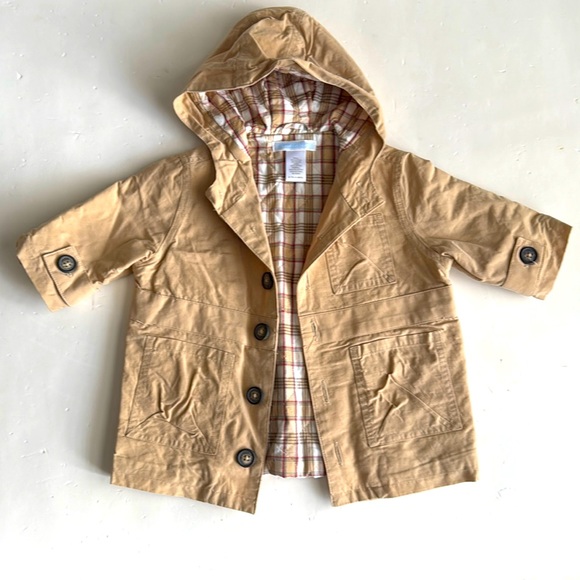Janie and Jack Other - Janie and Jack Khaki-Tan Cotton Utility Jacket Parka Jacket 0-6 Months